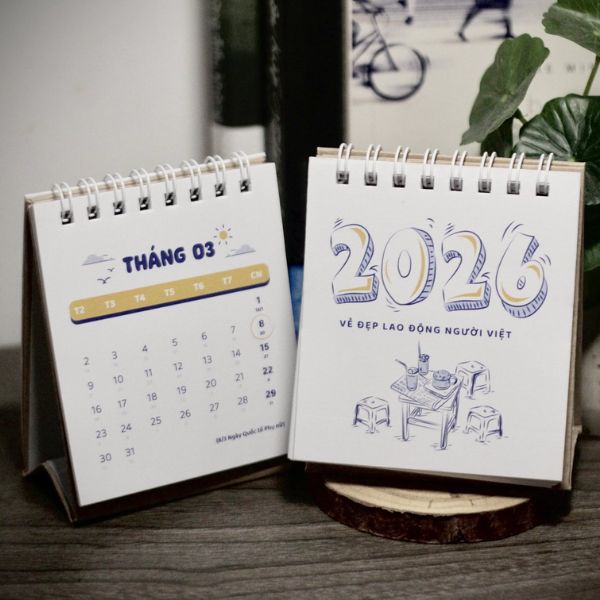 In lịch để bàn mini In lịch để bàn mini giá rẻ. chất lượng cao