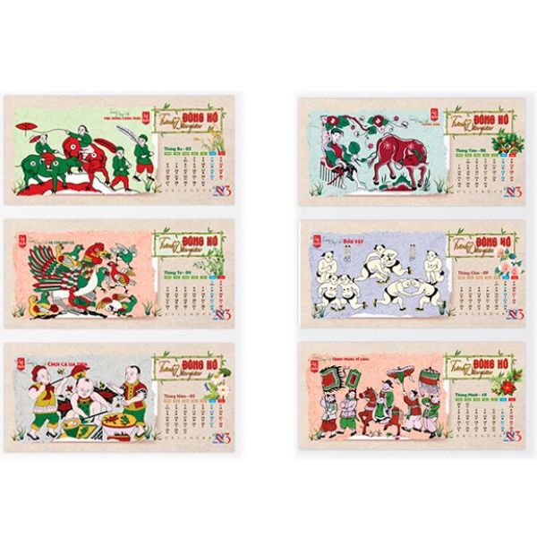 In lịch để bàn Tranh Đông Hồ giá rẻ, chất lượng cao