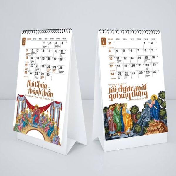 In lịch để bàn Tranh Đông Hồ giá rẻ, chất lượng cao