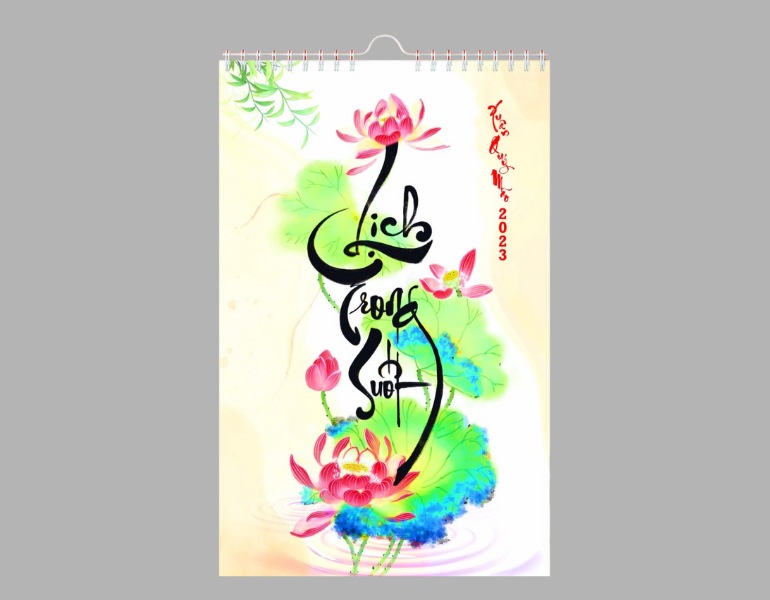 In lịch thư pháp đẹp mắt