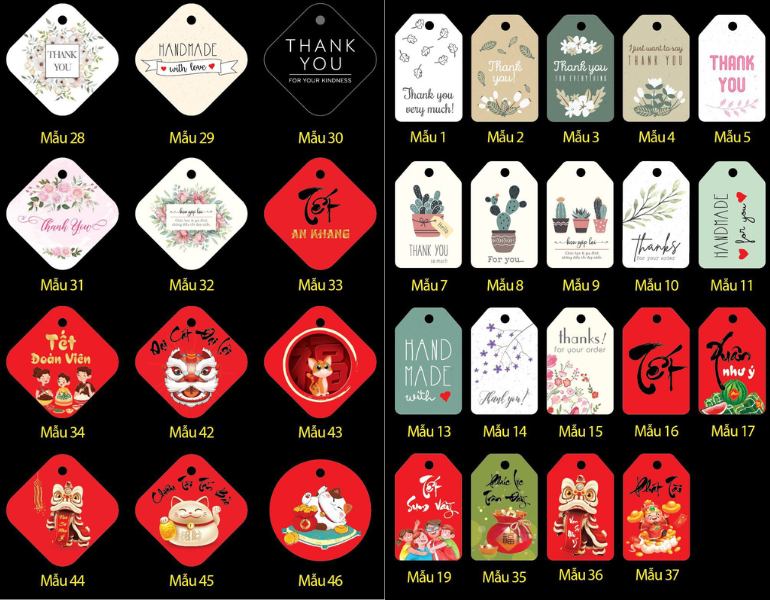 In tag quà tặng giá rẻ