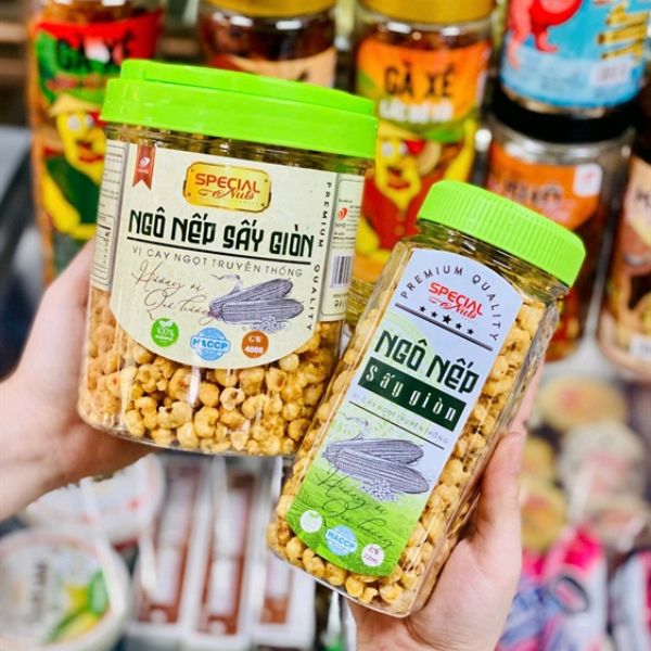 In tem ngô nếp sấy giòn giá rẻ, thiết kế theo yêu cầu