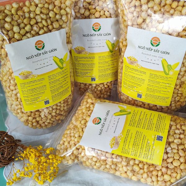 In tem ngô nếp sấy giòn giá rẻ, thiết kế theo yêu cầu