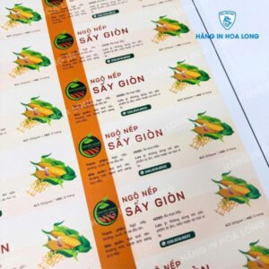 In tem ngô nếp sấy giòn giá rẻ, thiết kế theo yêu cầu