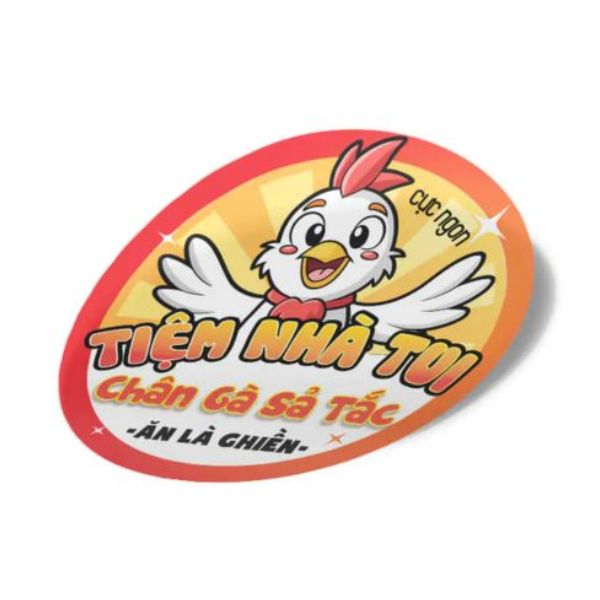 In tem nhãn gà rán giá rẻ, thiết kế theo yêu cầu tại Hà Nội