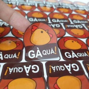In tem nhãn gà rán giá rẻ, thiết kế theo yêu cầu tại Hà Nội