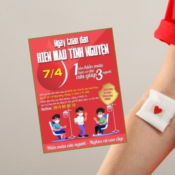 In tờ rơi hiến máu In tờ rơi hiến máu giá rẻ, thiết kế theo yêi cầu tại Hà Nội