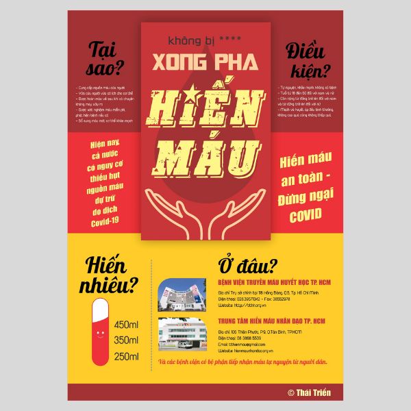 In tờ rơi hiến máu giá rẻ, thiết kế theo yêi cầu tại Hà Nội