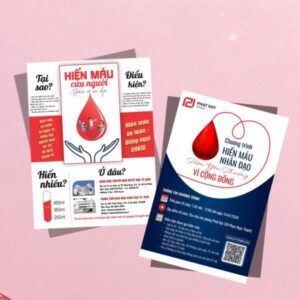 In tờ rơi hiến máu giá rẻ, thiết kế theo yêi cầu tại Hà Nội