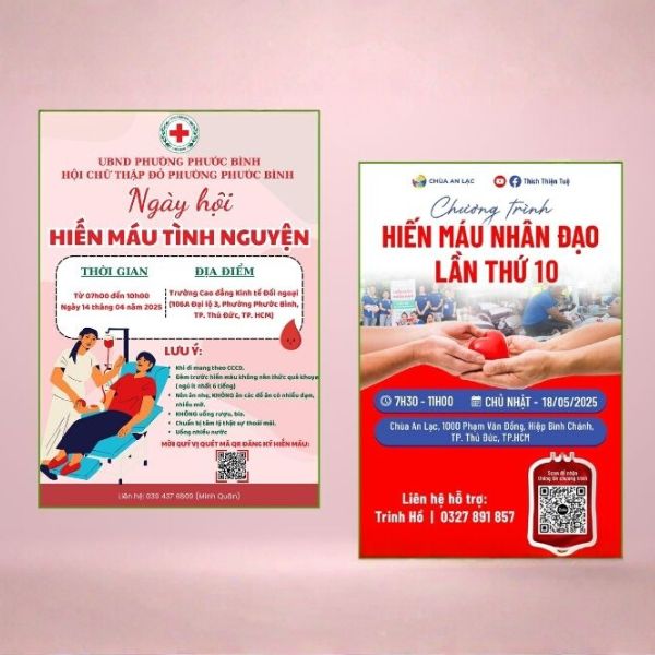 In tờ rơi hiến máu giá rẻ, thiết kế theo yêi cầu tại Hà Nội