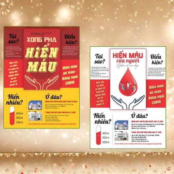 In tờ rơi hiến máu giá rẻ, thiết kế theo yêi cầu tại Hà Nội