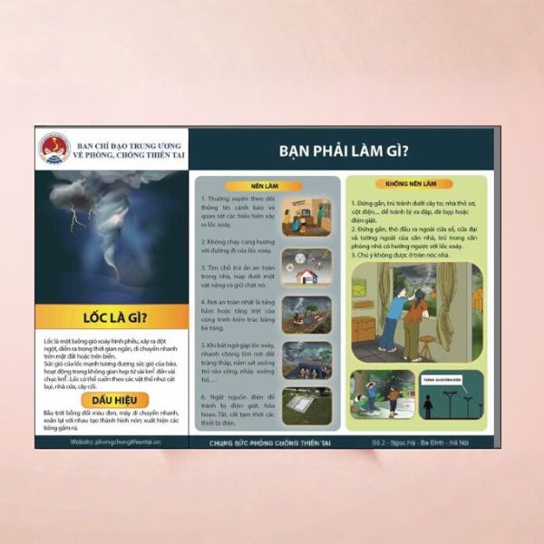 In tờ rơi phòng chống thiên tai giá rẻ, chất lượng cao