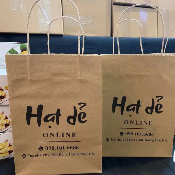 In Hoa Long nhận in túi giấy đựng hạt dẻ giá rẻ