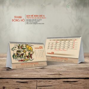 In lịch để bàn Tranh Đông Hồ giá rẻ, chất lượng cao