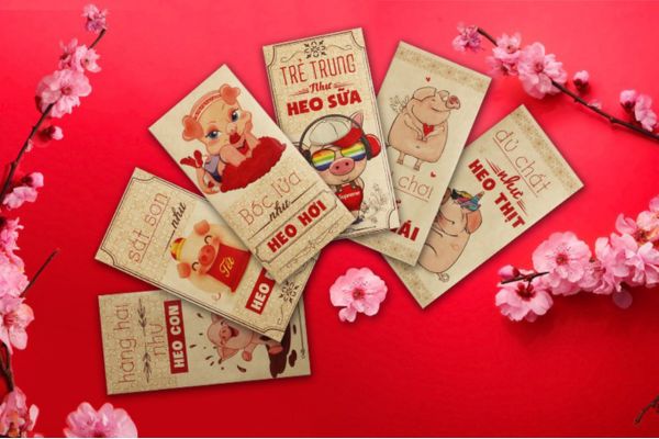 Mẫu bao lì xì 12 con giáp giá rẻ, thiết kế theo yêu cầu