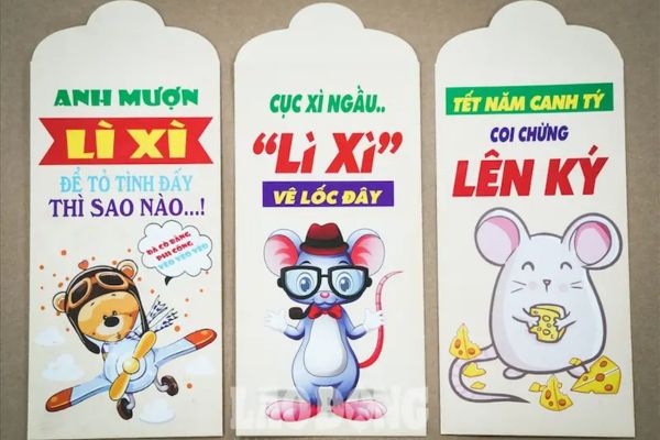 Mẫu bao lì xì 12 con giáp giá rẻ, thiết kế theo yêu cầu