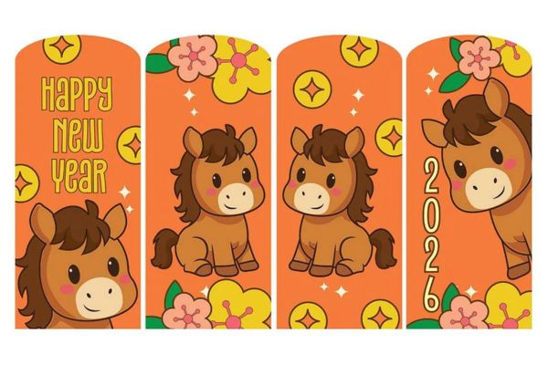 Mẫu bao lì xì con ngựa giá rẻ, chất lượng cao tại Hà Nội