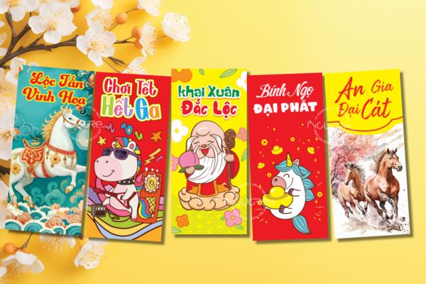 Mẫu bao lì xì con ngựa giá rẻ, chất lượng cao tại Hà Nội