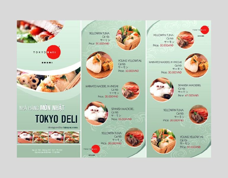 Mẫu brochure ẩm thực hấp dẫn