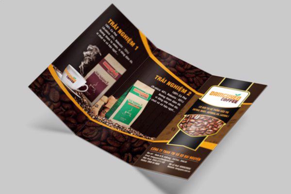 Mẫu brochure cà phê giá rẻ, chất lượng cao tại Hà Nội