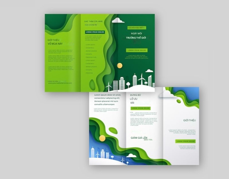 Mẫu brochure môi trường đẹp, hiệu quả
