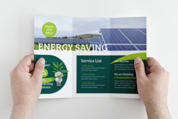 Mẫu brochure pin mặt trời giá rẻ, chất lượng cao