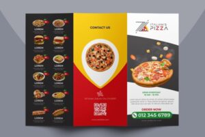 In Hoa Long nhận thiết kế và in ấn Mẫu Brochure Pizza cao cấp