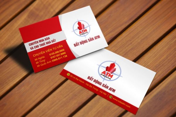 Mẫu card visit màu đỏ giá rẻ, chất lượng cao