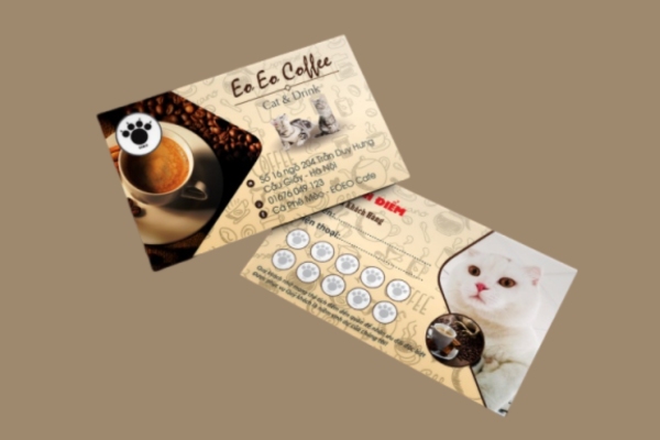 Mẫu card visit coffee đẹp mắt phong cách hiện đại