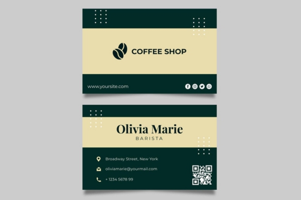 Mẫu card visit coffee đẹp thể hiện sự chuyên nghiệp