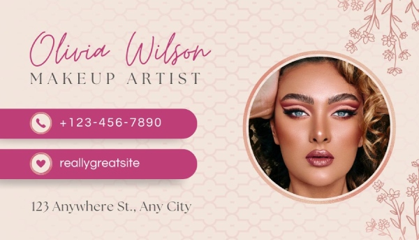 In Hoa Long nhận thiết kế và in ấn mẫu card visit make up đẹp