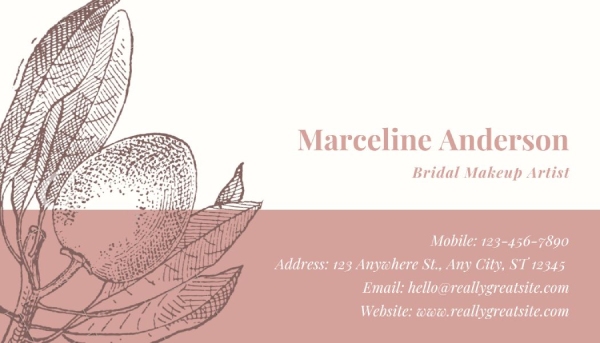 In Hoa Long nhận thiết kế và in ấn mẫu card visit make up tối giản