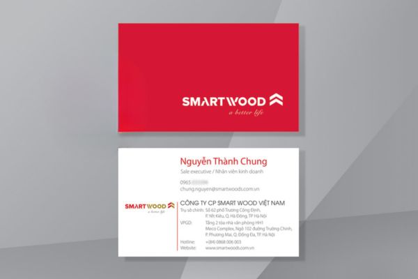 Mẫu card visit màu đỏ giá rẻ, chất lượng cao