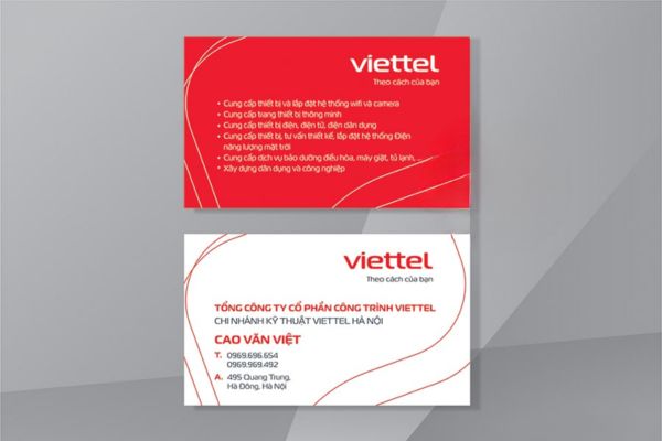 Mẫu card visit màu đỏ giá rẻ, chất lượng cao