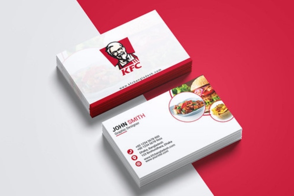 Những mẫu card visit tiệm gà KFC đẹp mắt, ấn tượng
