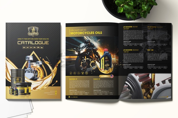 Mẫu catalogue dầu nhớt đẹp mắt