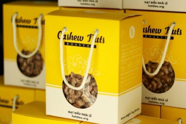Mẫu hộp giấy đựng hạt điều giá rẻ, chất lượng cao