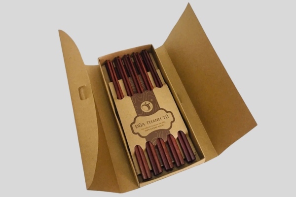 Mẫu hộp giấy đựng đũa cao cấp