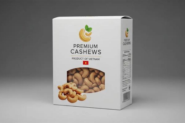Mẫu hộp giấy đựng hạt điều giá rẻ, chất lượng cao