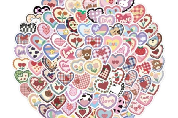 Mẫu sticker trái tim giá rẻ, thiết kế theo yêu cầu tại Hoa Long