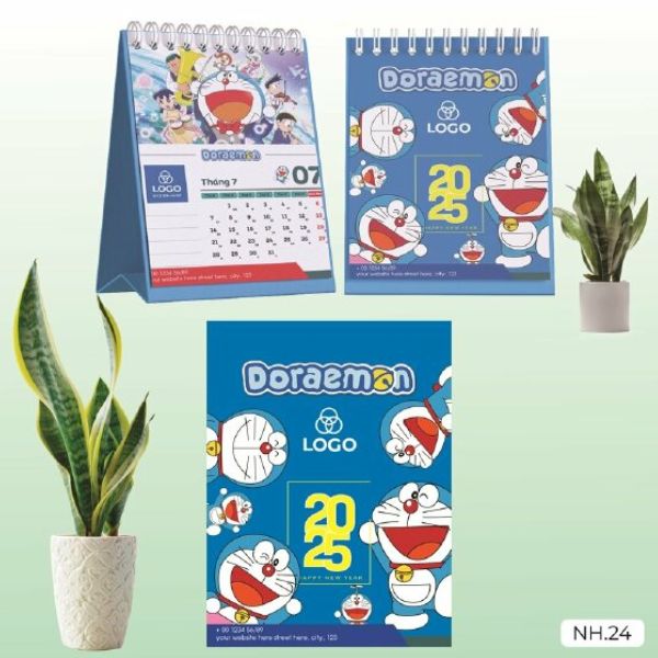 In lịch để bàn Doraemon giá rẻ, chất lượng cao