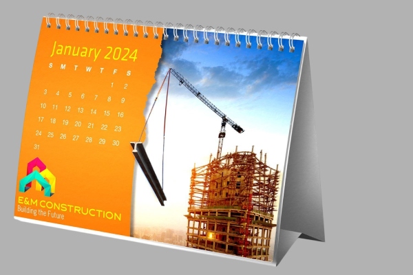 In Hoa Long nhận thiết kế và in ấn mẫu lịch Tết ngành xây dựng cao cấp