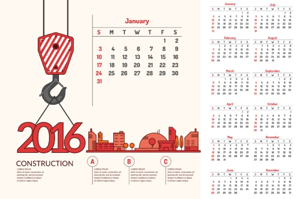 In Hoa Long nhận thiết kế và in ấn mẫu lịch Tết ngành xây dựng lấy ngay