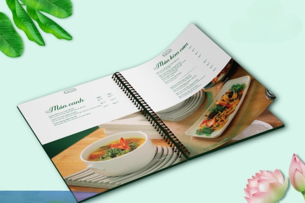 Mẫu menu nhà hàng chay đẹp mắt tạo ấn tượng với thực khách