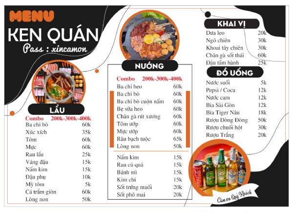 In Hoa Long nhận thiết kế và in ấn mẫu menu quán lẩu lấy ngay