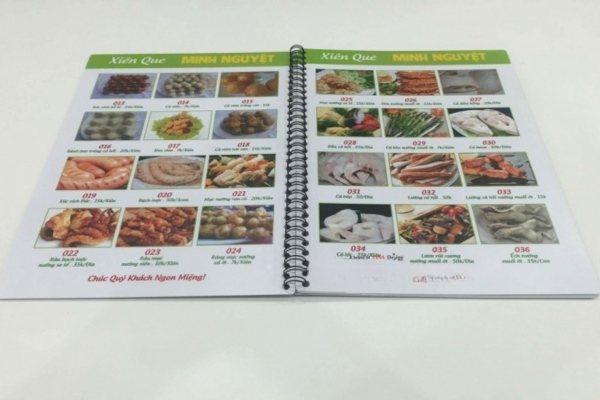 Mẫu menu quán xiên que bền đẹp