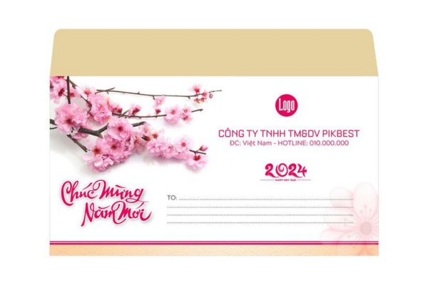 Mẫu phong bì tết đẹp mắt