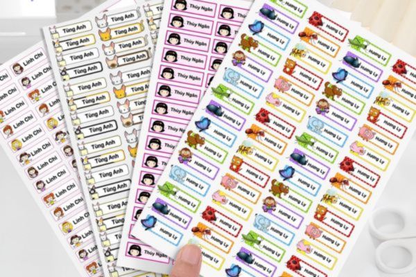 Mẫu sticker tên bé giá rẻ, thiết kế theo yêu cầu