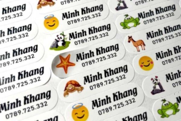 Mẫu sticker tên bé giá rẻ, thiết kế theo yêu cầu