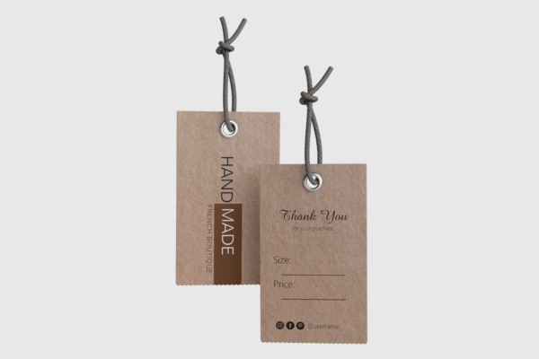 Mẫu tag quần áo tối giản